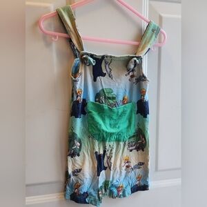 The Sleepy Sloth Trash Truck Short Overalls Summer Bamboo 3-6m